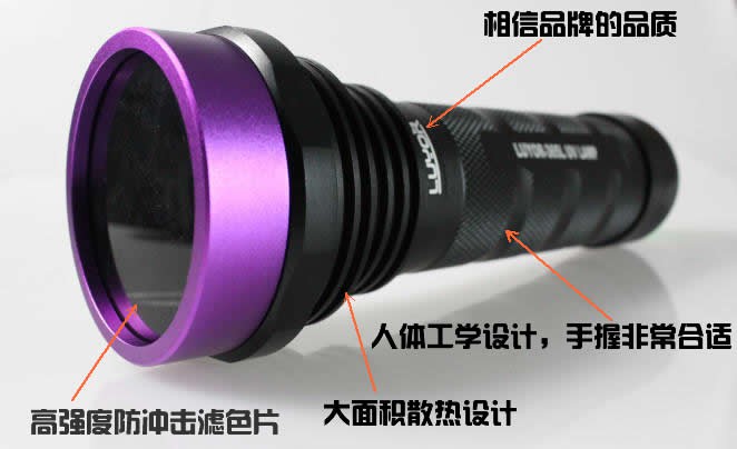 紫外線手電筒LUYOR-365L的設(shè)計細節(jié)